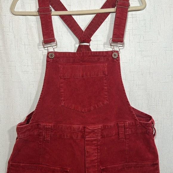 Free People Red Corduroy Jumpsuit - Picture 4 of 12
